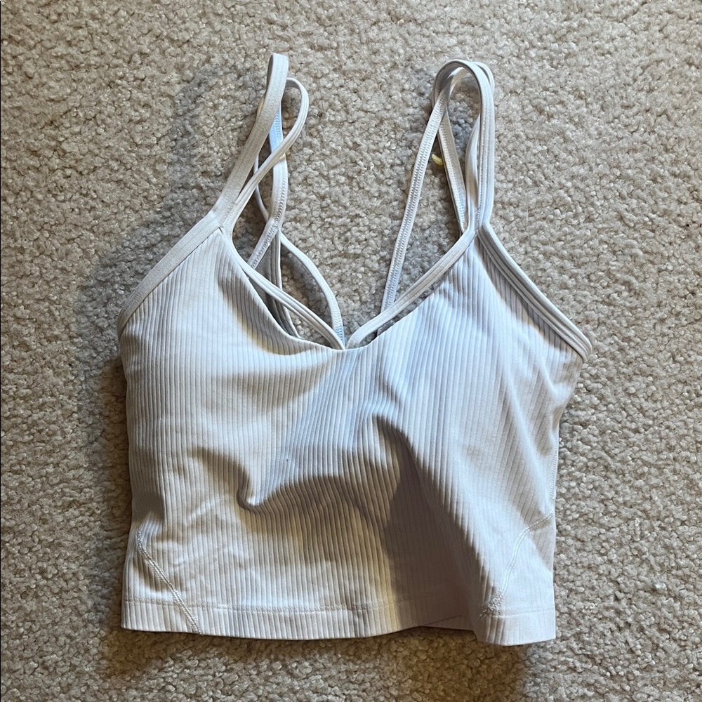 White Strappy Lululemon Crop Top